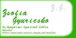 zsofia gyuricsko business card